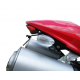 Adjustable short license plate holder on Ducati Monster