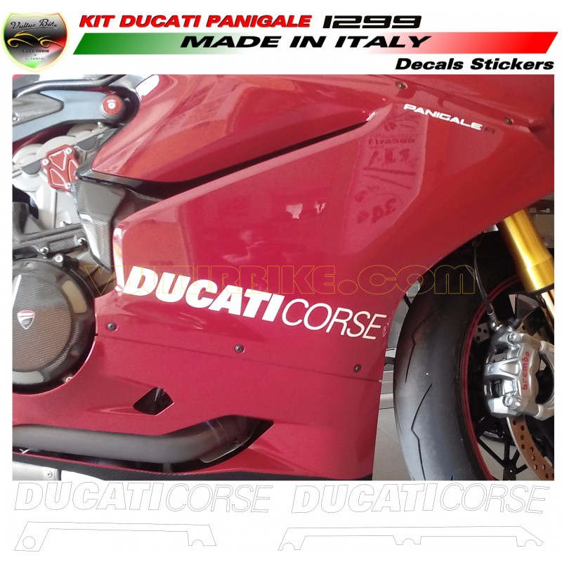 2x Ducati Performance Logo Premium Cast Fairing Decals Stickers Supersport S 899 