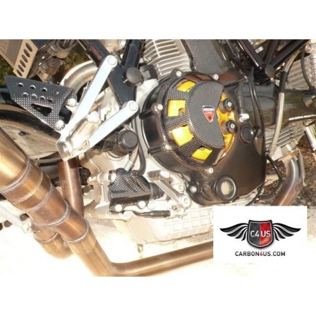 Carbon dry clutch "Half-moon" open cover for Ducati