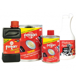 Fuel tank cleaning and treatment set