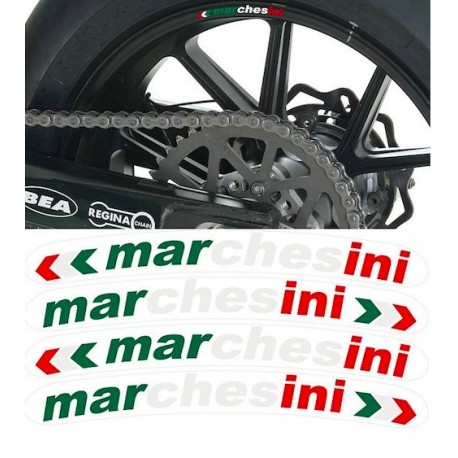Kit MARCH1 de stickers Marchesini pour jantes Ducati.