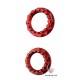 AEM Factory red ergal nuts for rear wheel kit