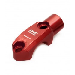 CNC red flange handlebar left mirror M10