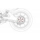 Kit d'écrous de support couronne CNC Racing sur Ducati.