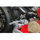 Taloneras estribera piloto carbono Ducati V4 CNC Racing