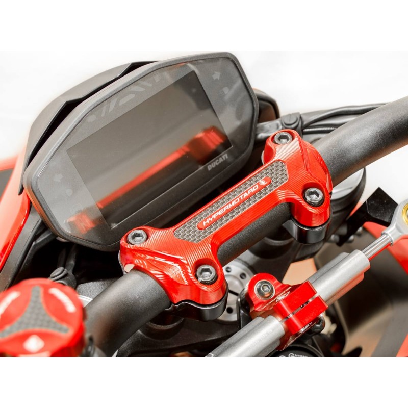 Blocco Manubrio in Lega Rosso Ducabike Ducati Hypermotard 939 SP 2016 > 2019 