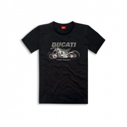 T-Shirt nera Ducati Shades Panigale V4