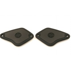 Black Motocorse oil reservoir caps for clutch and brake