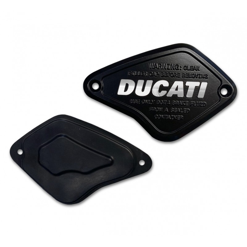 Ducati Hypermotard 1100 S S4R S4RS Black Front Rear Brake Clutch Reservoir Caps