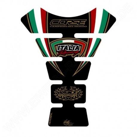 Protector de depósito Italia Racing Fondo Negro Ducati