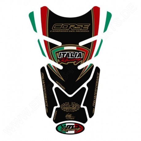 Protector de depósito Italia Racing 4-pc Negro Ducati