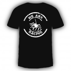 White T-shirt Spider "We are Racing"