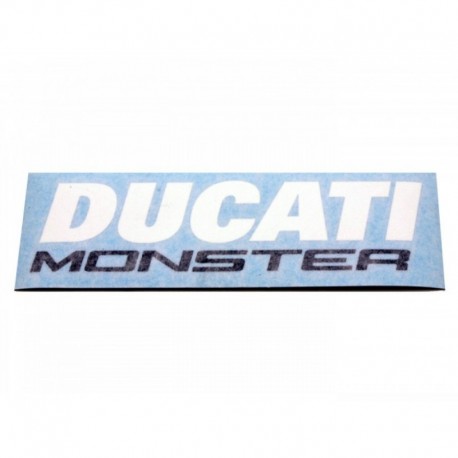 Pegatina Ducati Monster OEM Blanca y negra 43510331AW