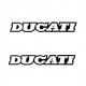 Conjunto 2 adesivos Ducati preto e branco Vultur Bike