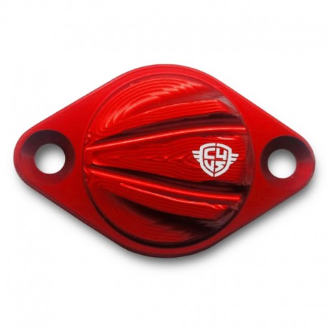 Couvercle d'inspection carter rouge Carbon4us Ducati V4
