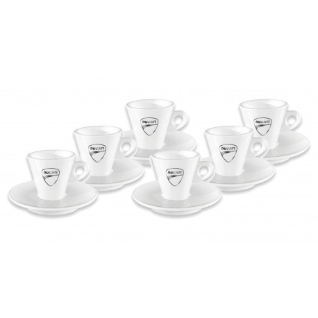 Ducati Essential espresso coffe cups and saucer set.