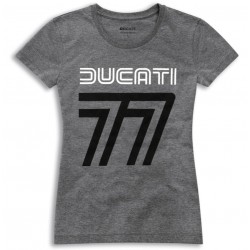 Camiseta feminina "Ducati 77" 98770346