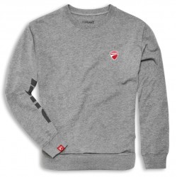 Sweat-shirt gris à logo Ducati
