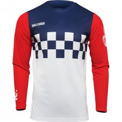 Camiseta Off-Road Hallman Cheq Tricolor para Ducatistas