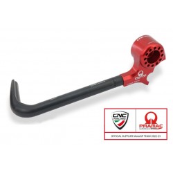 Red Clutch lever guard CNC RACING PRAMAC for Ducati