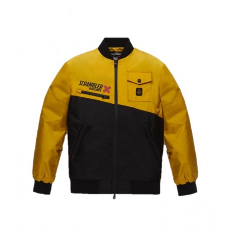 Ducati Scrambler Refrigiwear yellow hooded sweatshirt