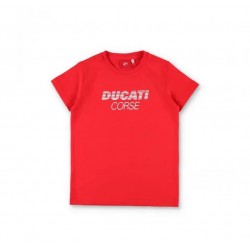 T-shirt de criança vermelha Ducati Corse