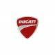 Adesivo de prata Ducati com bandeira