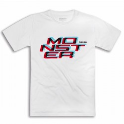 T-shirt Ducati Monster 3D Blanc