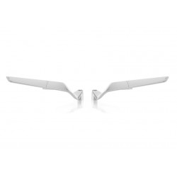 Motorcycle Naked Stealth silver aerodynamic mirrors BSN010A