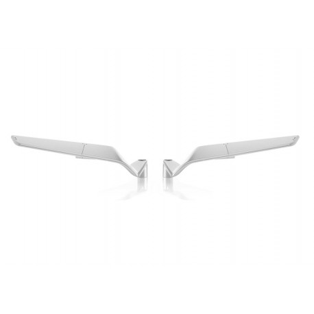 Motorcycle Naked Stealth silver aerodynamic mirrors BSN010A