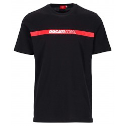 Camiseta negra Ducati Corse línea roja 2236001