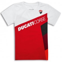 T-shirt rossa e bianca da bambino Ducati Corse Sport 987706804