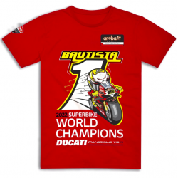 Official T-Shirt Ducati Corse Bautista WorldSBK Champion Aruba 2022