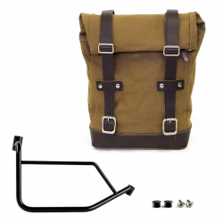 Unit Garage Canvas beige 14L Side Bag with Right Mount for Ducati Desert X
