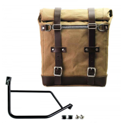 Unit Garage Canvas beige 30L Side Bag with right Mount for Ducati Desert X