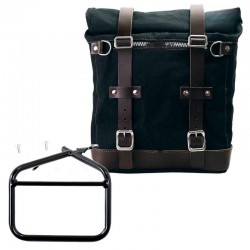 Brown side suitcase + support Unit Garage for Scrambler