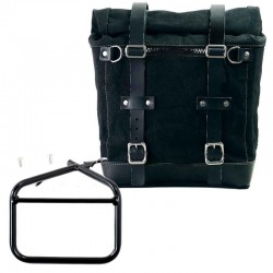 Black side suitcase + support Unit Garage for Scrambler