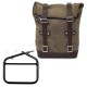 Brown leather bag + support Unit Garage for Scrambler