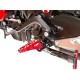 Reposepieds réglables rouges de Ducabike Ducati KPDM03A