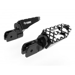 Adjustable black footrests by Ducabike for Ducati KPDM03D