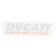 Pegatina de depósito gris-roja Ducati OEM 43819291AA