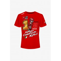 T-shirt Diadora Ducati Corse Pecco Bagnaia Champion du Monde 2023