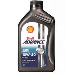 Shell Advance Ultra 4T 15W/50 Synthetic Oil 1 Liter for Ducati