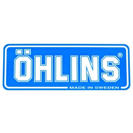 Adesivo Oficial Ohlins 210x79mm Preto e Branco