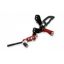 CNC Racing red adjustable footpegs for Ducati Streetfighter 848-1098