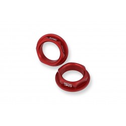 CNC Racing red rear wheel axle nuts set for Ducati