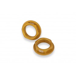 CNC Racing gold rear wheel axle nuts set for Ducati
