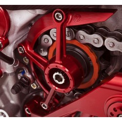 Tapa del piñón roja Motocorse para Ducati