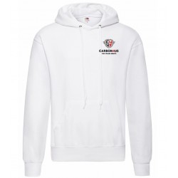 Official white Carbon4us Logo hoodie