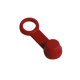 Red rubber bleeder cap with flange Carbon4us